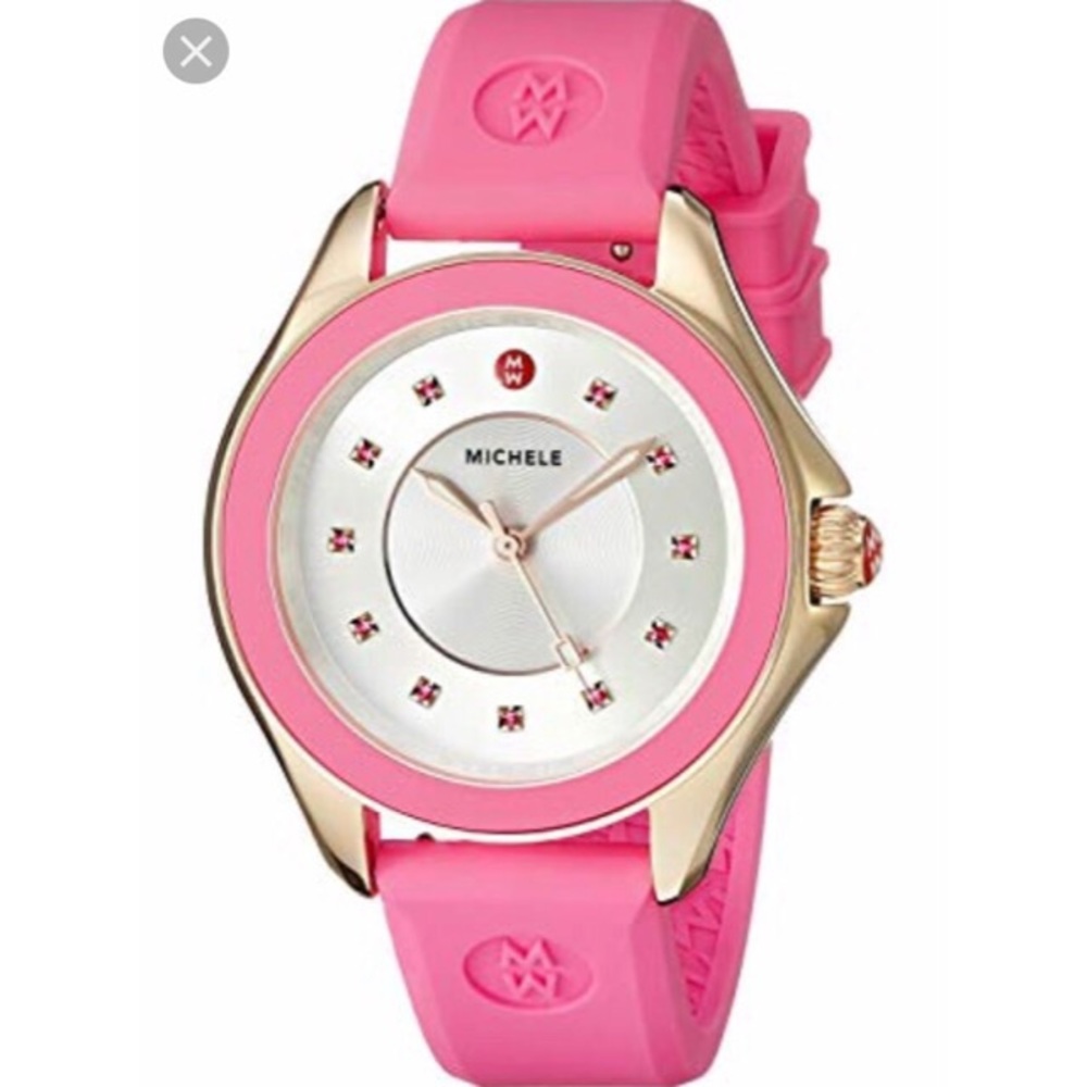 MICHELE pink watch (w pink topaz)